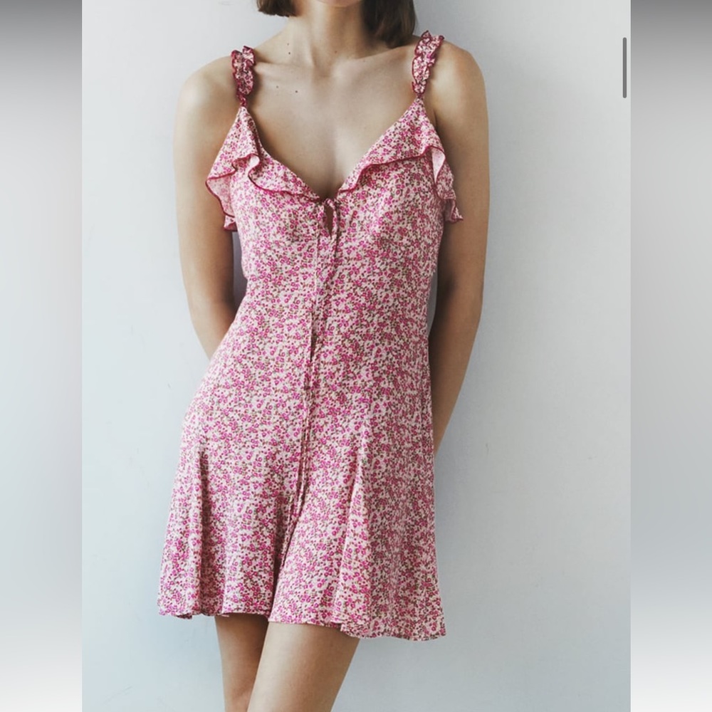 Zara floral mini dress